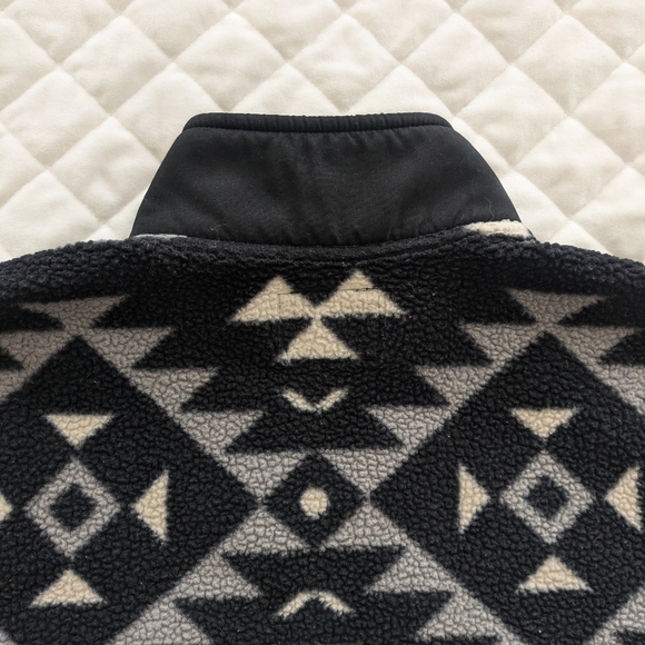 Old Navy Fleece Men's Large Cozy Sherpa Half Zip Mock-Neck Sweatshirt Aztec - Picture 11 of 16